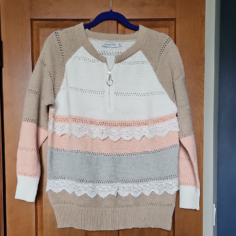 Miss Look Striped Sweater
